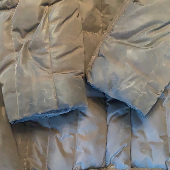 EDDIE Bauer Brown Premium Goose Down Long Puffer Coat Removable Hood Size M - Picture 15 of 15